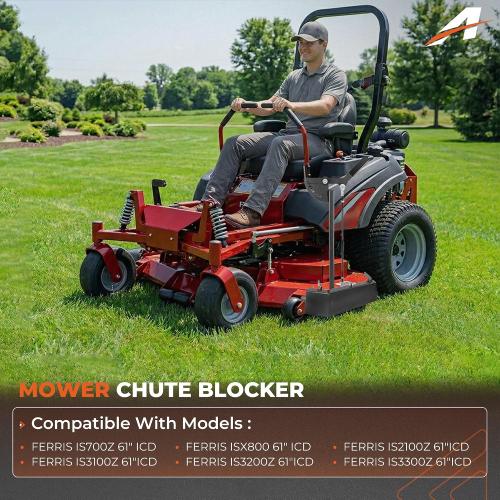 Grass Flap Chute Blocker, for Ferris Snapper Pro 61” ICD Deck, Heavy Duty Steel Lawn Mower Discharge Cover Fits IS700Z ISX800 IS2100Z IS3100Z IS3200Z ISX3300