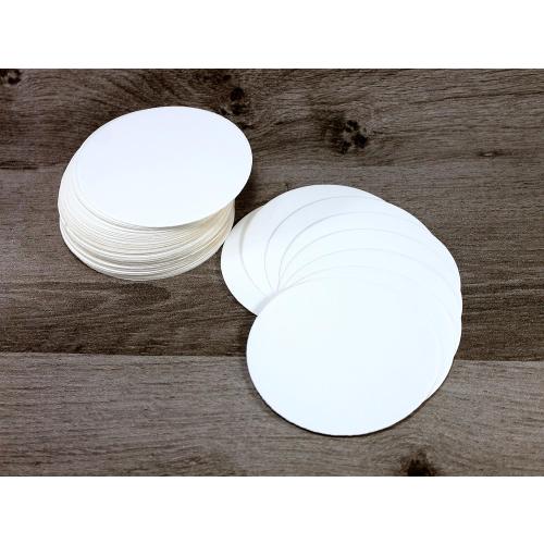 eSplanade Disposable Paper Coasters - Use and Throw Reversible Round Paper Coasters - White