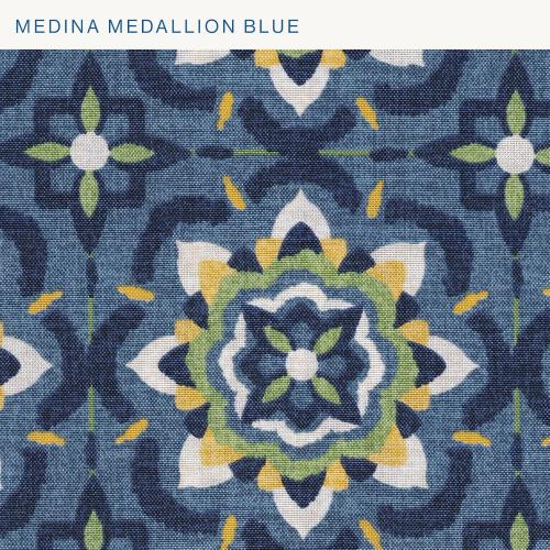 Size 24x24 Color Blue Honeycomb Outdoor Essentials Deep Seat, 24 x 24, Medina Medallion Blue Chair Cushion for Patio Furniture