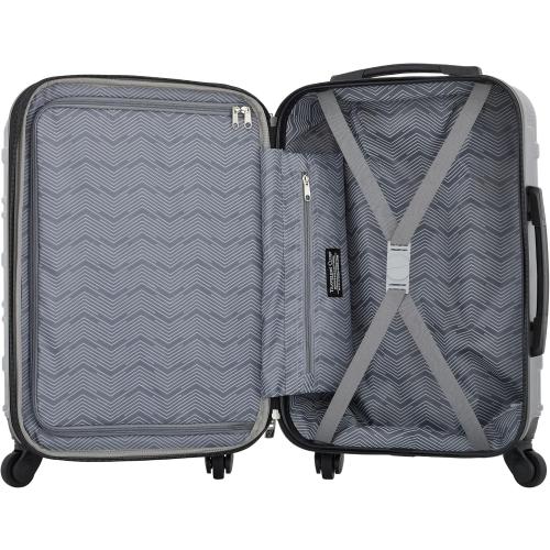 Travelers Club Phoenix Luggage, Blackened Pearl, 22-Inch Carry-On