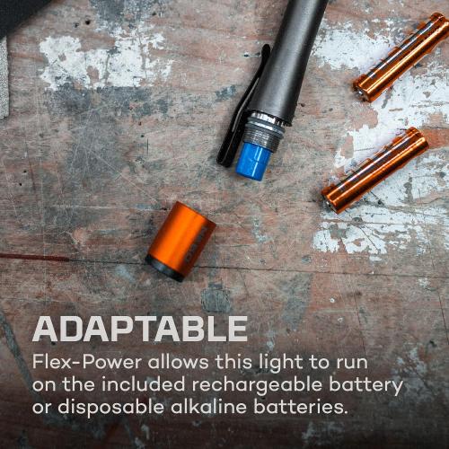 NEBO Inspector 500  Flex Pen Light | 500 Lumens, 8 Light Modes, Rechargeable LED Flashlight & 360 Degree Area Lighting, Magnetic Base, IPX7 Waterproof, Pocket Size for EDC, Includes USB Charging Cable