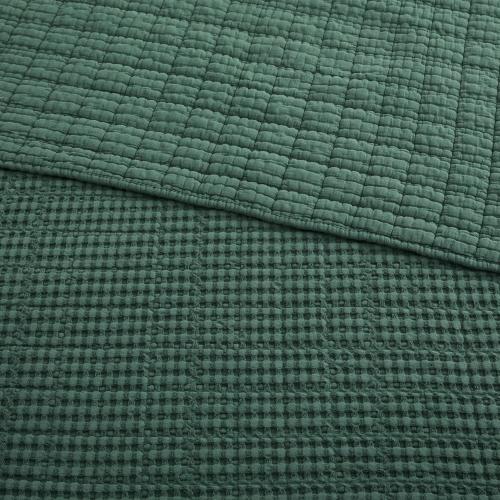 Queen Size Comforter Set with 2 Pillowcases, Forest Green - Cotton Comforter Set - Soft, Pre-Washed