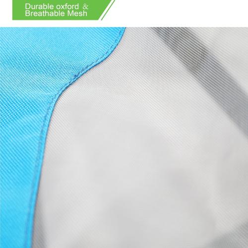 Color Blue ALPHA CAMP Heavy Duty Canopy Lounge Chair Sunshade Hiking Travel Chair with Cup Holder