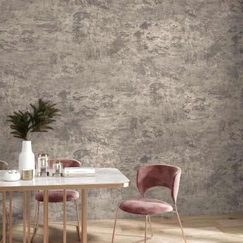 48x354inch Extra Wide Grey Concrete Peel Stick Wallpaper 3D Cement Look Contact Paper Matte Thicken Adhesive Waterproof Vinyl Wall Sticker for Apartment Office Retro Industrial Style Earthy Grey
