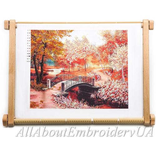 Needlepoint Embroidery Tapestry Scroll Frame Made of Organic Beech, Wooden Cross Stitch Frame, Needlepoint Holder, Stitching Frame (15.7 х 22)