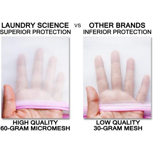 Premium Bra Wash Bag – Set of 3 Mesh Lingerie Laundry Bags for Delicates – Protects Bras, Underwear & Intimates in Washing Machine – Durable Zipper Closure – Large Size