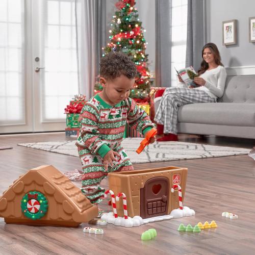 Step2 My First Gingerbread House, Kids Interactive Christmas Holiday Toy, Lights Up and Plays Music, Includes 20 Accessories, For Toddlers 1  Years Old