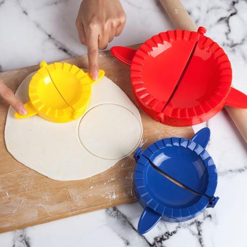 BTaT- Dough Press Set, 3 Pack, Dumpling, Empanada, Pastry and Turnover Press, Hand Pie Maker, Meat Pie Cutter