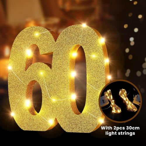 ToCome 60th Birthday Party Decorations 12x12 Inch Anniversary 60th Centerpiece Table Decorations