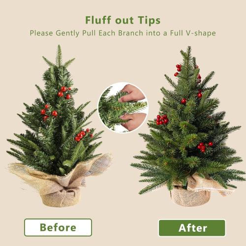 Brizled Smart Mini Christmas Tree, 22.8in DIY Smart-Lit Tabletop Tree with 75 LED RGB Lights, App/Voice Control 159  Scenes Mini Xmas Tree USB C Music Small Tree Work with PD Power for Fireplace Desk