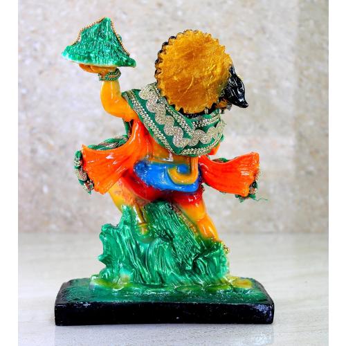 Size 8.5x6.5 eSplanade Resin Hanuman Anjaneya Pavan Putra Idol Murti Moorti Statue (8.5 x 6.5 Inches)