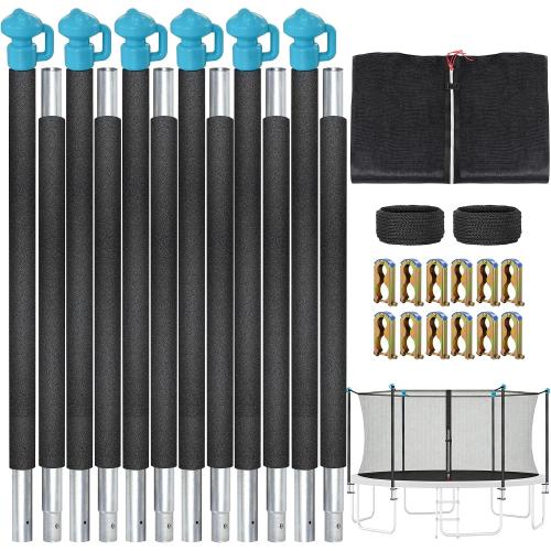 Universal Trampoline Poles Replacement Net Pole for Trampoline Leg Max 1.5 | 6 Sets Trampoline Replacement Parts Only for Trampoline with 6 Straight Poles,Rust-Resistant,Safety Protective Foam Sleeve