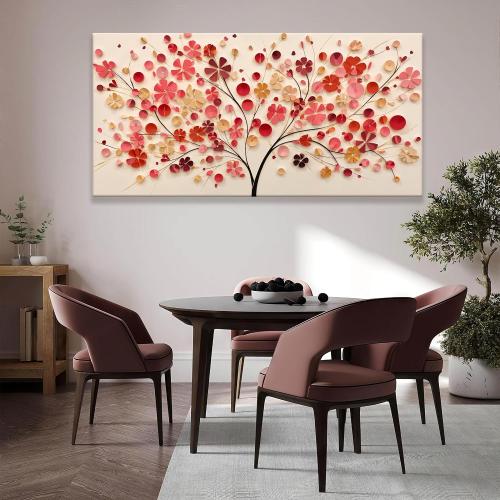 Canvas Art Wall Decor Modern Botanical Wall Art Pictures For Bedroom Large Abstract Wall Art Colorful Tree Of Life Wall Art Artwork for Walls Canvas Prints Living Room Home Aesthetic Wall Decor 29 X 58