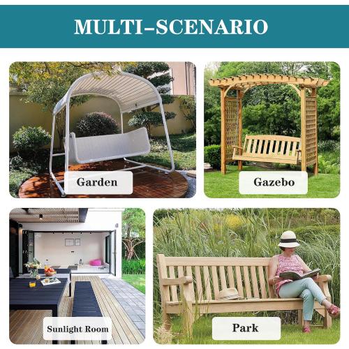 Outdoor Bench Cushions Porch Swing Cushions with Tie Patio Furniture Chair Cushion Bench Pad 5 Year Color Fastness Backyard Seat Pads Dark Grey