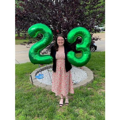 Numbers 22 Balloons, 22nd Dark Green Party Decorations for Girl Boys, 40 In Big 22nd Balloons for Engagement, Wedding, Celebration Party, Graduations, Photo Shoot