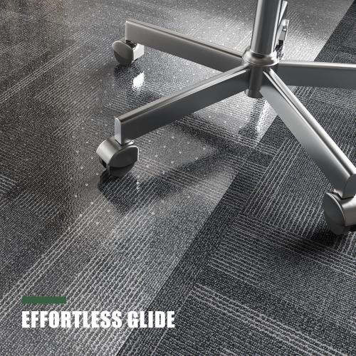 Office Chair Mat for Carpet, tixpol 46 x 60 Chair Mat for Carpeted Floors, Non-Slip Carpet Protector Floor Mat with Grips, Heavy-Duty Rolling Under Desk Mat for Home Office and Gaming (Clear)