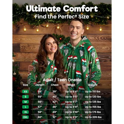 Size XL The Big Softy Family Christmas Onesies Adult & Kids - Christmas Onesies Pajamas - Christmas Kid & Adult Onesie Pajamas