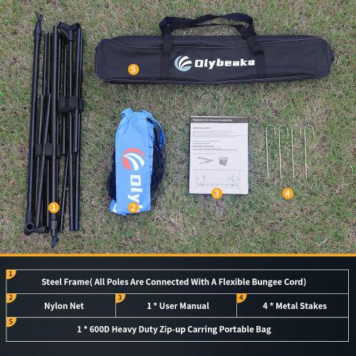 Portable Multi - Sport Net: Height - Adjustable for Pickleball, Badminton, Junior Tennis, Small Volleyball, Soccer | Driveway & Backyard Use | with Carrying Bag