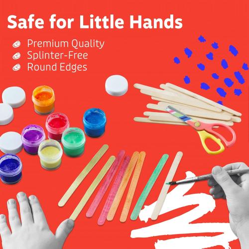 Artlicious 1000 Pcs Wooden Craft Sticks, Popsicle Sticks for Crafts, Icecream Stick, Wooden Sticks, Wax Stick, Tongue Depressors Wood Craft