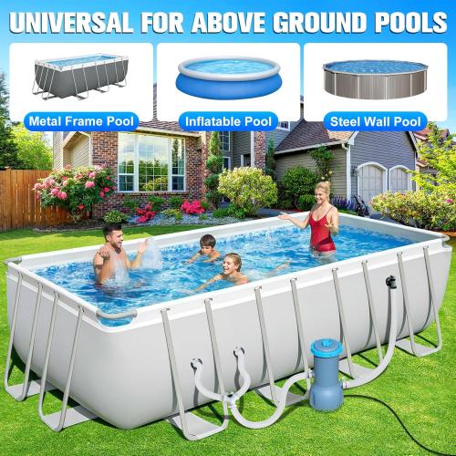 1000 GPH Pool Filter Pump for Above Ground Pools, Type A/C Cartridge Filter Pump System | Safety ETL Listed Above Ground Pool Pumps with GFCI, Improved Water Circulation and Filtration