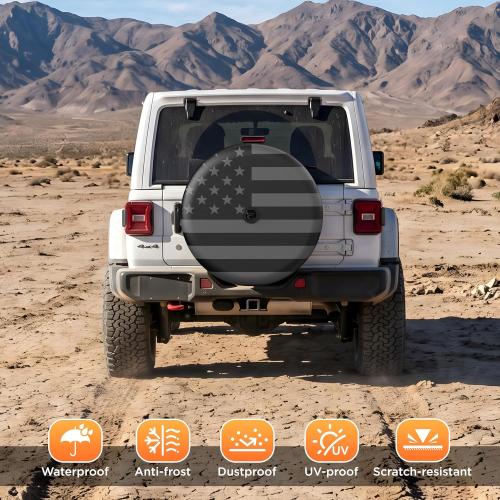 Moonet Tire Cover with Camera Hole, for Jeep Wrangler
