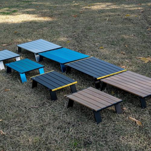 iClimb Ultralight Compact Mini Beach Picnic Folding Alu. Table with Carry Bag, Two Size (Silver - S)