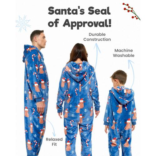 Size M The Big Softy Family Christmas Onesie Adult & Kids - Christmas Onesie Pajamas - Christmas Kid & Adult Onesie Pajamas