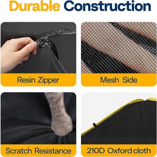 VIVOHOME 6-in-1 Outdoor Cat Enclosure with Playhouse, 2 Tents & 3 Tunnels - Portable Cat Playground with Leash and Mint Ball for Indoor/Outdoor Use, Yard Balcony Camping Safety