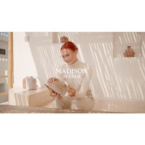 Madison Avenue Square Vintage TR90 Blue Light Blocking Reading Glasses for Women, Computer Readers Eyeglasses