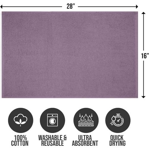 Softolle Salon Towels – Pack of 24 (16x27) 100% Cotton Ring Spun – Ultra Soft, Highly Absorbent Hand Towels – Bulk for Spa, Gym & Salon (Purple Ash)