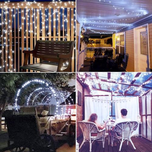 Joomer LED Fairy Lights Battery Operated, 4 Pack Each 16FT 50 LED Cuttable Starry Lights with Timer for Bedroom, Parties, Wedding Christmas Indoor Decor (White)