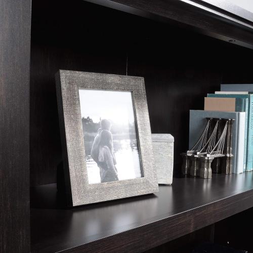 Sauder Select Book Shelf, Bookshelf with Storage, Library Bookcase with Doors and Adjustable Shelves, in Estate Black