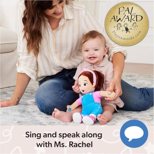 Ms. Rachel Official Speak & Sing Doll, 16” Tall Interactive Toy with 4 Songs & 16  Phrases, Toddler Toys for Girls & Boys Ages 6 Months to 3  Years.