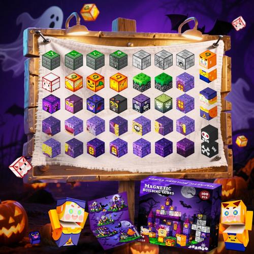 Mysterious Castle Magnetic Building Blocks for Kids 100PCS, 0.8in Magnet Cubes STEM Educational Construction Toys for Boys and Girls, 0.8in Magnetic Toys Gift Set