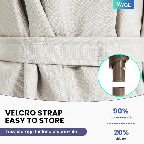 White Ayge 6.5x10FT Rectangular Patio Umbrella Outdoor Table Umbrella w/Push Button Tilt & Crank Rectangle Market Umbrella UV Protection for Garden,Deck,Lawn,Yard & Pool,White