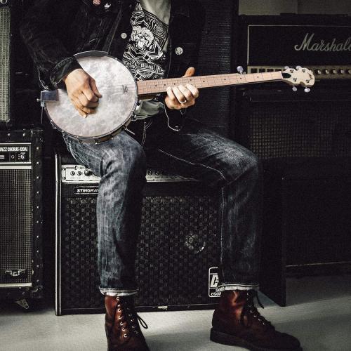 AKLOT 5 String Banjos Full Size Open Back Banjo Adjustable Maple Body Remo Head with 2 Tuning Wrench, 4 Picks, Strings, Tuner, Strap Ruler, Cleaning Cloth, Gig Bag for New Beginner Professional