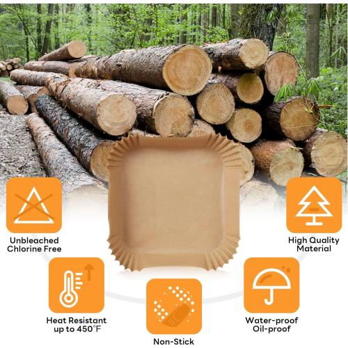 Small Air Fryer Liners Disposable 2 Qt for COSORI 2.1 Qt Air Fryer, Parchment Paper Baking Sheet Mini Air Fryer Liners