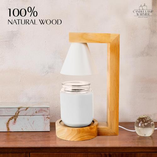 Candle Wax Warmer Lamp, Candle Warmer Lamp, Lamp Candle Warmer Electric, Candle Light Warmer, Gifts for Mom, Bedroom, Home Decor. Dimmable Candle Warmer Lamp with Timer and 2 50w Bulbs