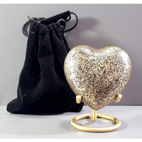 Esplanade Heart Shape Cremation Urn Memorial Container Jar Pot | Metal Urns | Memorial Keepsake Urns