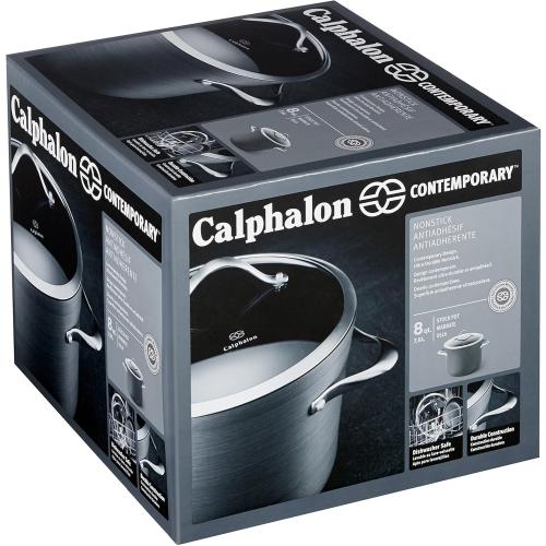 Calphalon Contemporary Hard-Anodized Aluminum Nonstick Cookware, Stock Pot,