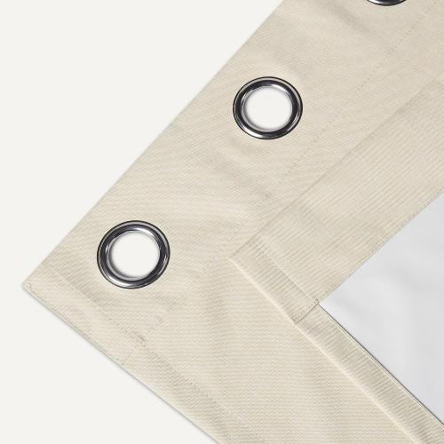 Amazon Basics 100% Blackout Curtains with Grommets, 2 Panels, 52 x 96 Inches, Beige