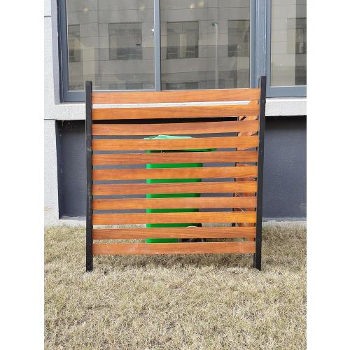 50 in H* 38 in W * 2 Panels of Pine Wood Privacy Screen,Trash Can Fence,Wood Fence Panel,and Air Conditioning Outdoor Units Decorate The Courtyard (Wooden)