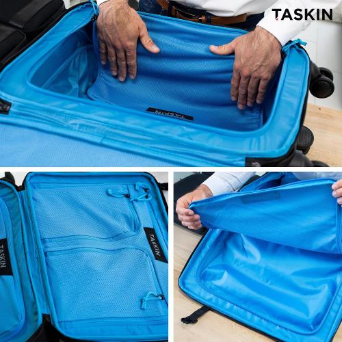Taskin Denali | Large 4 Wheel Lightweight Hybrid Spinner Carry-On Luggage   Expandable Backpack   Laptop Sleeve | Black