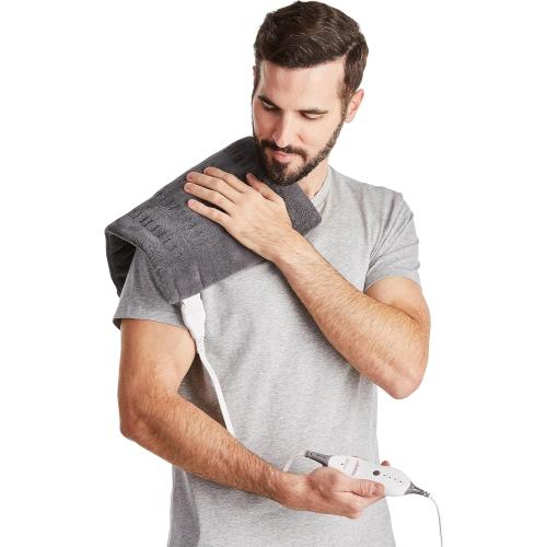Sunbeam Premium Sunbeam Heating Pad with Compact Storage, Standard Size, Gray