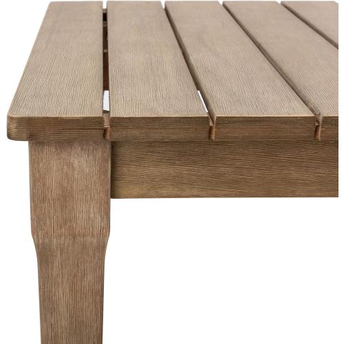 SAFAVIEH Couture Patio Martinique Natural Wood Outdoor Coffee Table