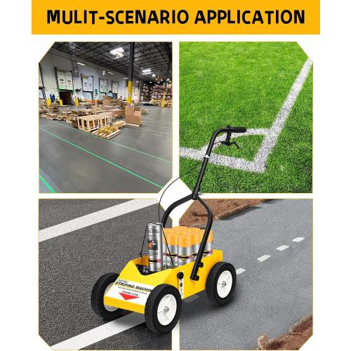 2395000 Heavy Duty High-Performance Striping Line Marking Machine, Parking Lot Striping Machine, Compatible with Professional Inverted Striping Spray Paint, 9.8 x 13 x 28.3, Yellow‼️needs heavy cleaning and missing piece‼️