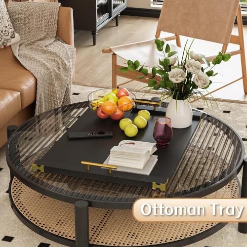 Noodle Board Stove Cover for Gas Stovetop, Bamboo Stove Top Covers for Electric Stove and Gas Burners with Handles Kitchen Sink Cover for Counter Space Decorative Serving Tray Black (29.53x22.05)