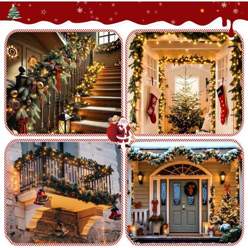394FT 1200 LED Christmas Lights Outdoor, Warm White Christmas Tree Lights Plug in, 8 Modes Twinkle String Light for Bedroom Wedding Party Ceiling Xmas Home Decorations
