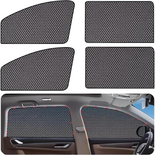 ZATOOTO Car Window Shades, Car Window Covers Baby Breathable Mesh UV Heat Protection Universal Fit for Most Vehicles Easy Magnetic Installation Perfect for Camping Travel Napping