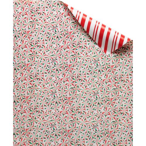 American Greetings 120 sq. ft. Vintage Christmas Wrapping Paper Bundle, Gingerbread, Ornaments, Peppermints (3 Extra Wide Rolls 40 in. x 12 ft.)